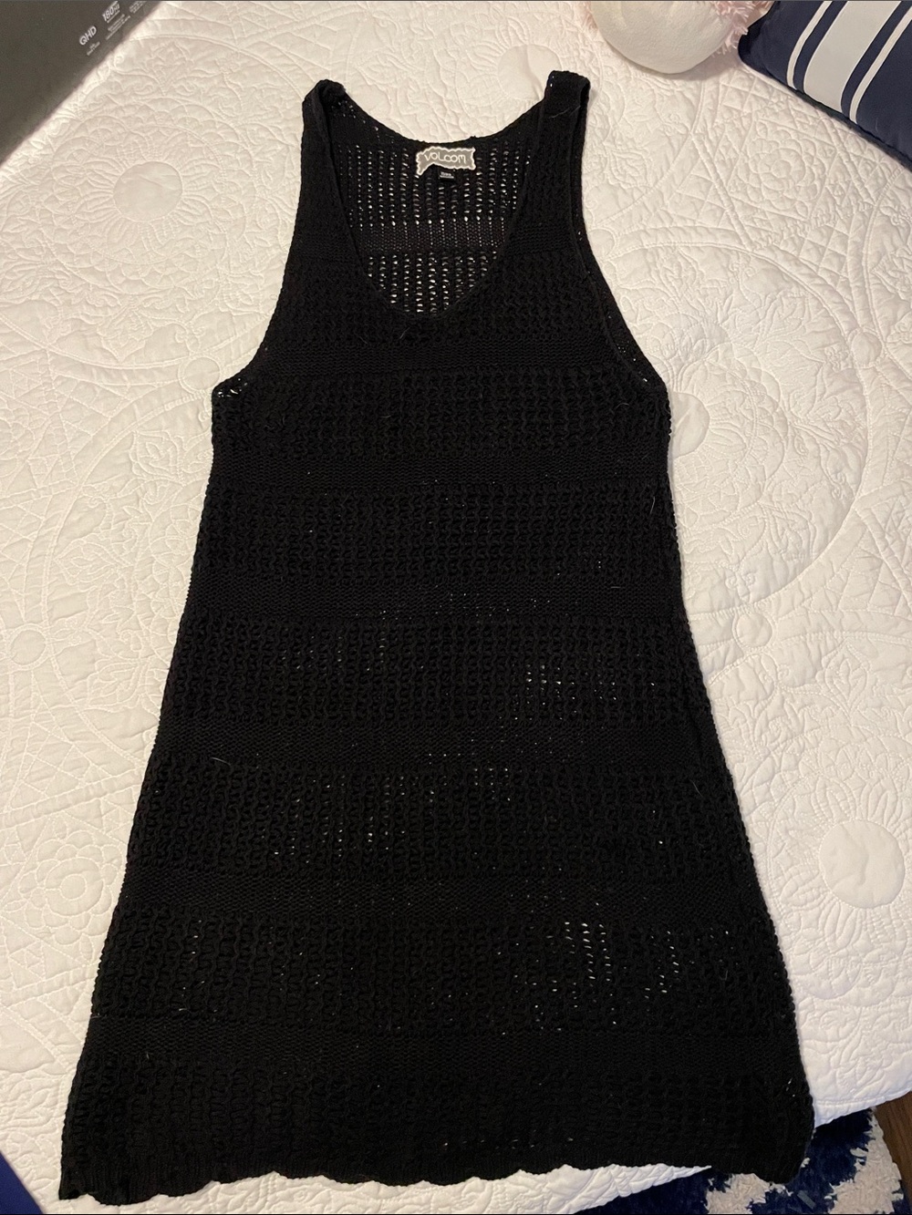 Volcom Black Crochet Tank Top